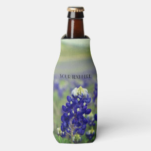 Bluebonnets Blue Flowers Texas texan Floral Bottle Cooler