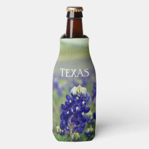 Bluebonnets Blue Flowers Texas texan Floral Bottle Cooler