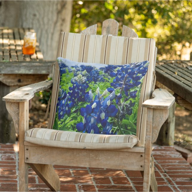 Bluebonnets Blue Flowers Texas Texan Floral Cushion (Chair)