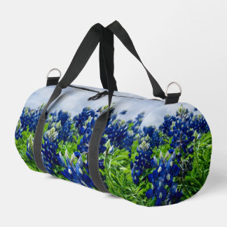 Bluebonnets Blue Flowers Texas texan Floral Duffle Bag