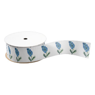 Bluebonnets Blue Flowers Texas Texan Floral Grosgrain Ribbon