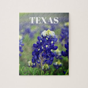 Bluebonnets Blue Flowers Texas Texan Floral Jigsaw Puzzle