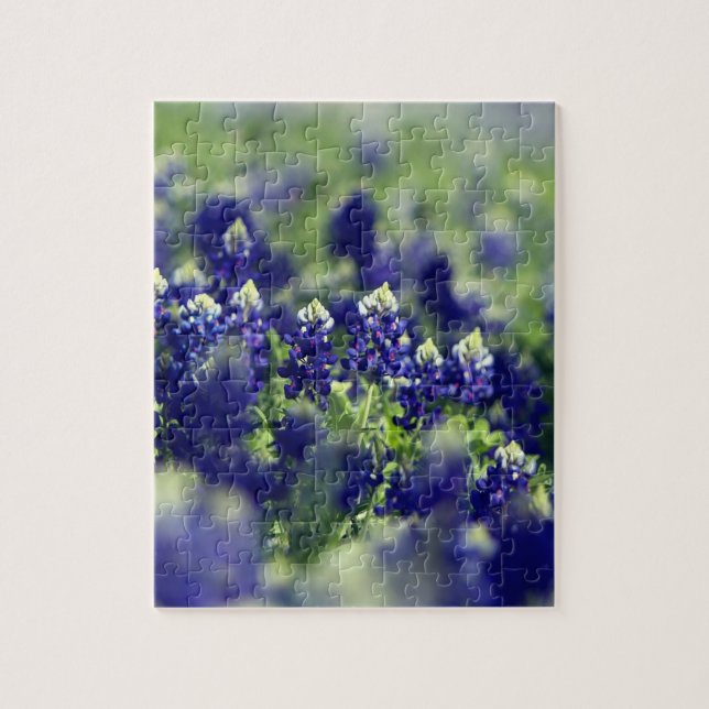 Bluebonnets Blue Flowers Texas Texan Floral Jigsaw Puzzle (Vertical)