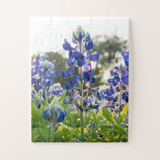Bluebonnets Blue Flowers Texas Texan Floral Jigsaw Puzzle (Vertical)