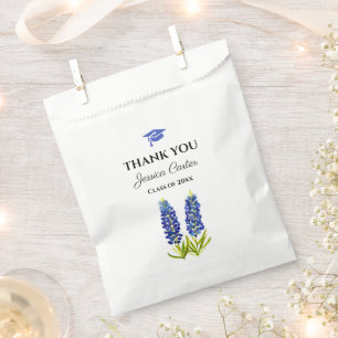 Bluebonnets Floral Graduation Thank you  Favour Bag