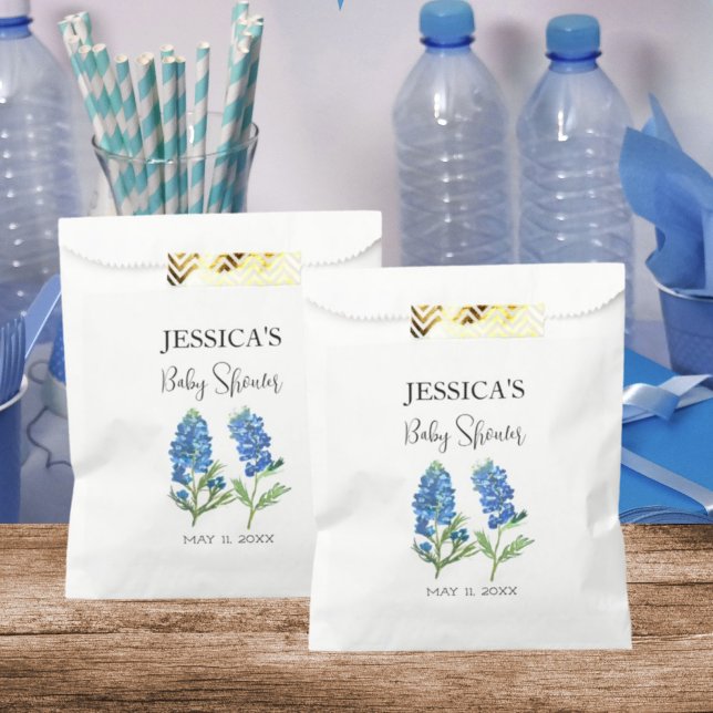 Bluebonnets Flowers Texas Baby Shower Girl Favour Bag (Creator Uploaded)