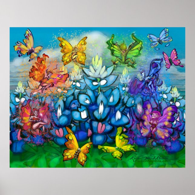 Bluebonnets Pixies Party Poster (Front)