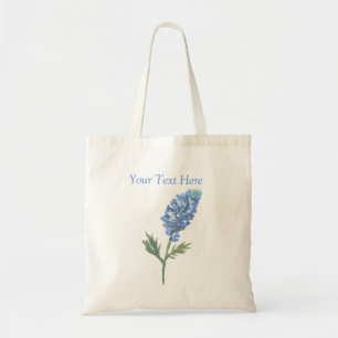 Bluebonnets Texas Blue Floral vintage watercolor Tote Bag