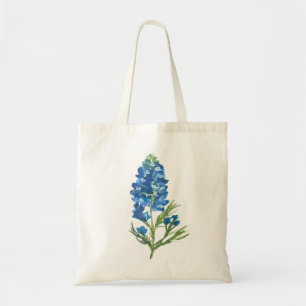 Bluebonnets Texas Blue Floral vintage watercolor Tote Bag
