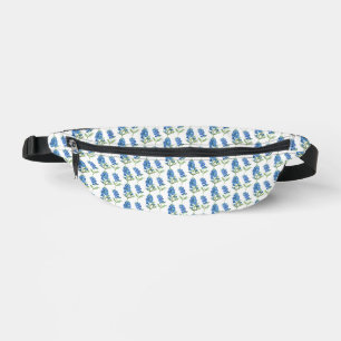 Bluebonnets Texas Blue Flowers Watercolor Bum Bags