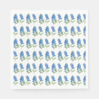 Bluebonnets Texas Blue Flowers Watercolor