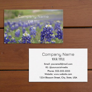 Bluebonnets Texas Company Floral Business Card