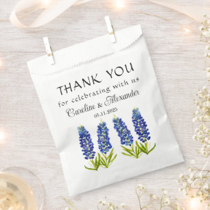 Bluebonnets Texas Floral Modern Chic Wedding Favour Bag