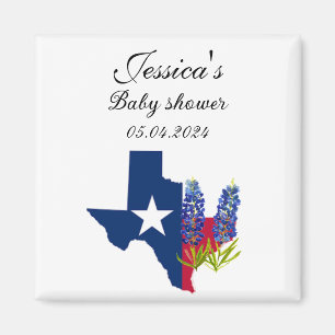 Bluebonnets Texas flower Floral Baby shower Magnet