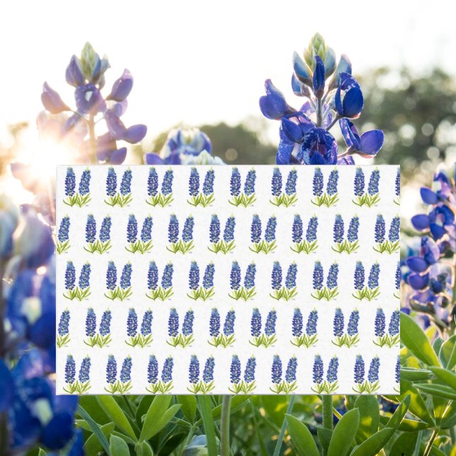 Bluebonnets Texas Flowers Wildflowers Watercolor  Tissue Paper (Creator Uploaded)