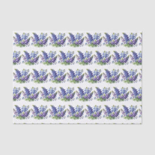 Bluebonnets Texas Flowers Wildflowers Watercolor Tissue Paper