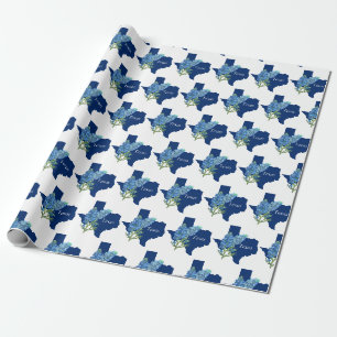 Bluebonnets Texas Flowers Wildflowers Watercolor Wrapping Paper