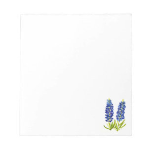 Bluebonnets Texas State Flower Blue Wildflower Notepad