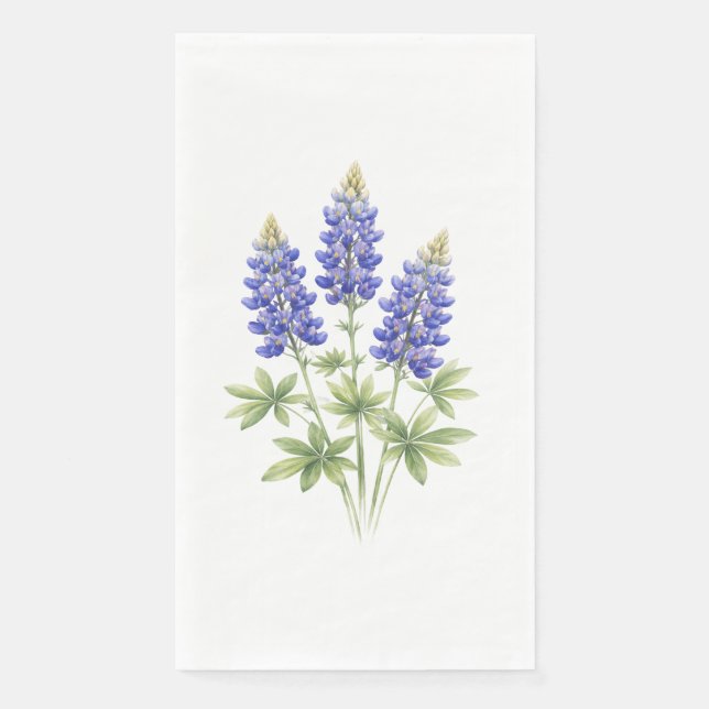 Bluebonnets Texas State Flowers Bluebonnet Napkin (Front)