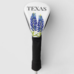 Bluebonnets Texas State Flowers Lupine Watercolor Golf Head Cover