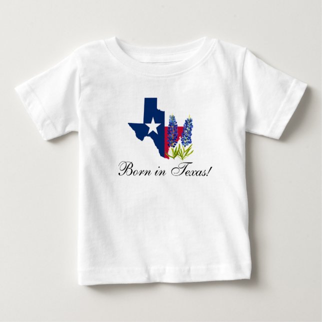 Bluebonnets watercolor Floral Boy Baby Baby T-Shirt (Front)