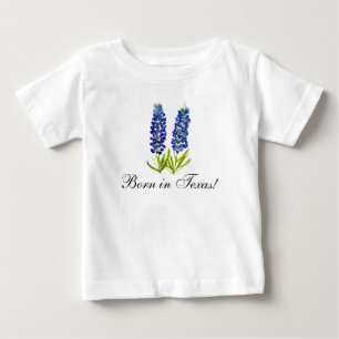 Bluebonnets watercolor Floral Boy Baby T-Shirt