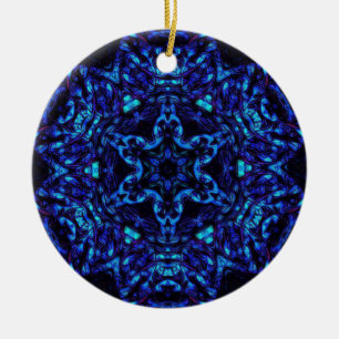 Blued Up Ceramic Ornament