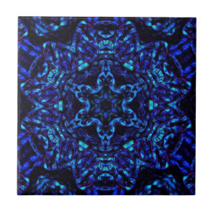 Blued Up Ceramic Tile