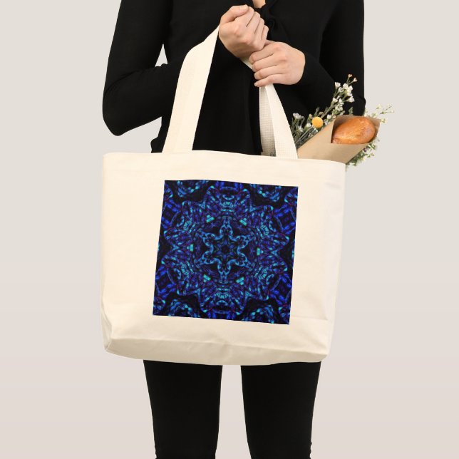 Blued Up Large Tote Bag (Front (Product))