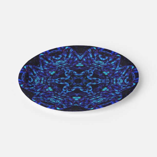 Blued Up Paper Plate (Angled)