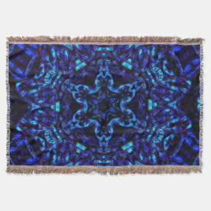 Blued Up Throw Blanket