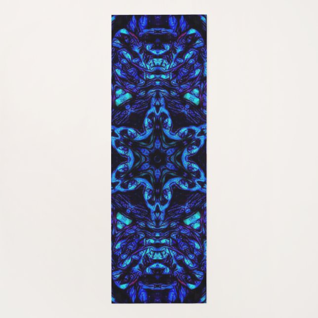 Blued Up Yoga Mat (Back)