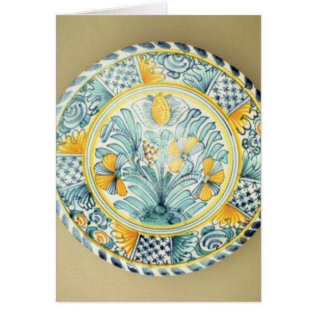 Bluedash' Delftware charger, Lambeth pottery (Front)