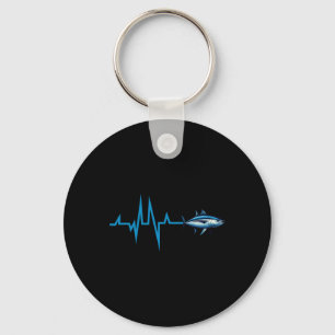 Bluefin Tuna Heartbeat Ekg Pulseline Deep Sea Fish Key Ring
