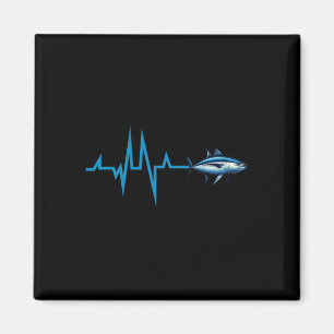 Bluefin Tuna Heartbeat Ekg Pulseline Deep Sea Fish Magnet