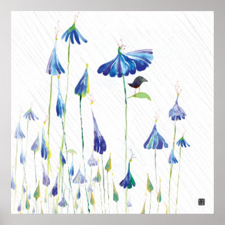 BLUEFLOWERRAIN POSTER
