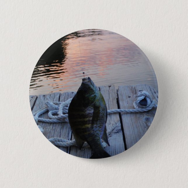 Bluegill at sunset Lake Arrowhead 6 Cm Round Badge (Front)