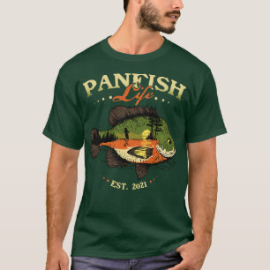 Bluegill Fishing Art Vintage Style Panfish Life L T-Shirt