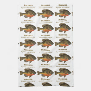 Bluegill Fishing Tea Towel
