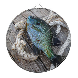 bluegill on dock dartboard