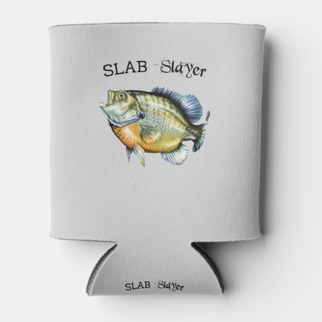 Bluegill Sunfish Slab Slayer Can Cooler (Front)