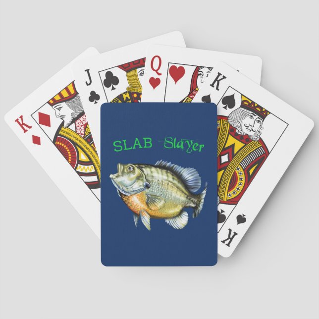 Bluegill Sunfish Slab Slayer Playing Cards (Back)