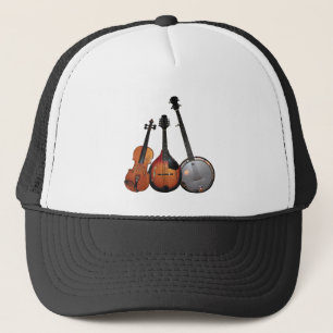 Bluegrass Band Cartoon Trucker Hat