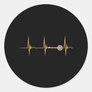 Bluegrass Banjo Country Music Banjo Instrument Classic Round Sticker