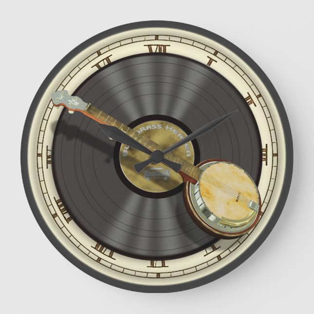 Bluegrass Banjo Wall Clock (Front)