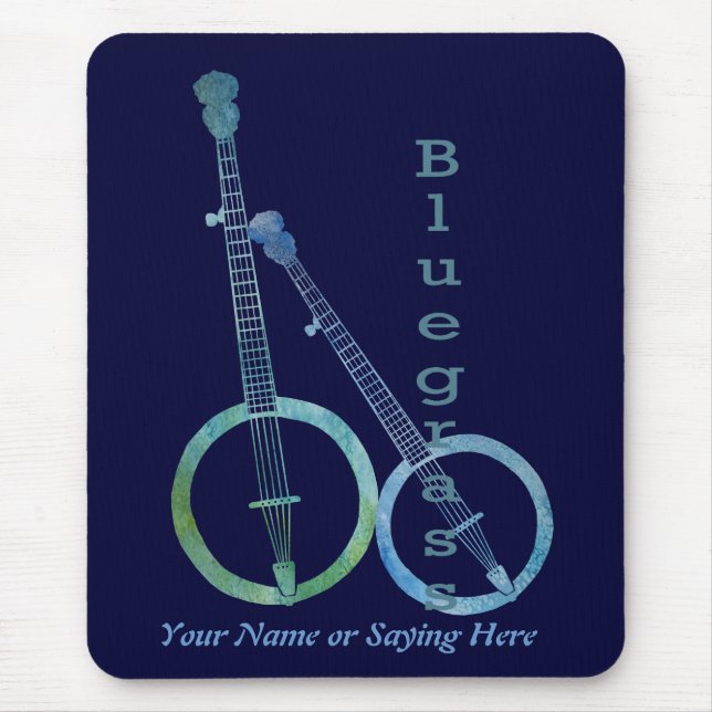 Bluegrass Banjos Mouse Pad (Front)