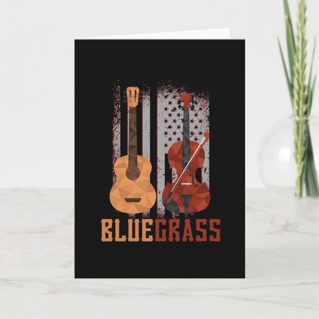 Bluegrass Guitar Mandolin Resonator USA Card (Front)