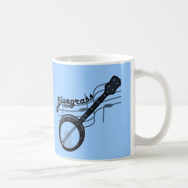 Bluegrass music with banjo coffee mug (Right)