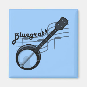 Bluegrass music with banjo magnet