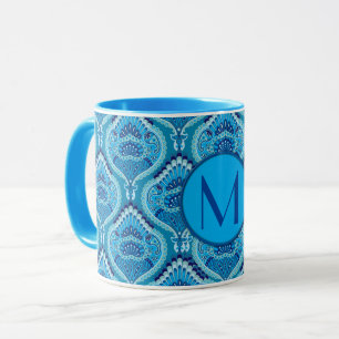 Blueish - Feathered Paisley Mug